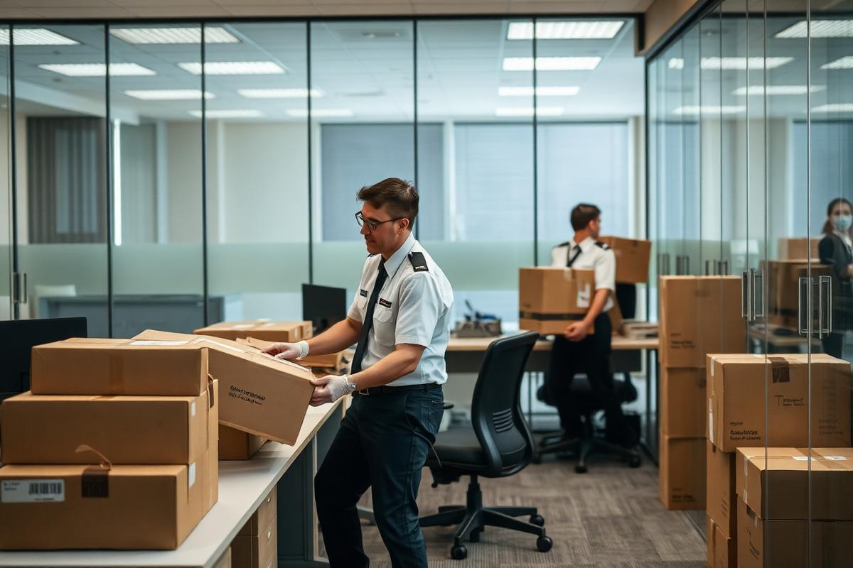 Office Relocation carried out by the moving crew